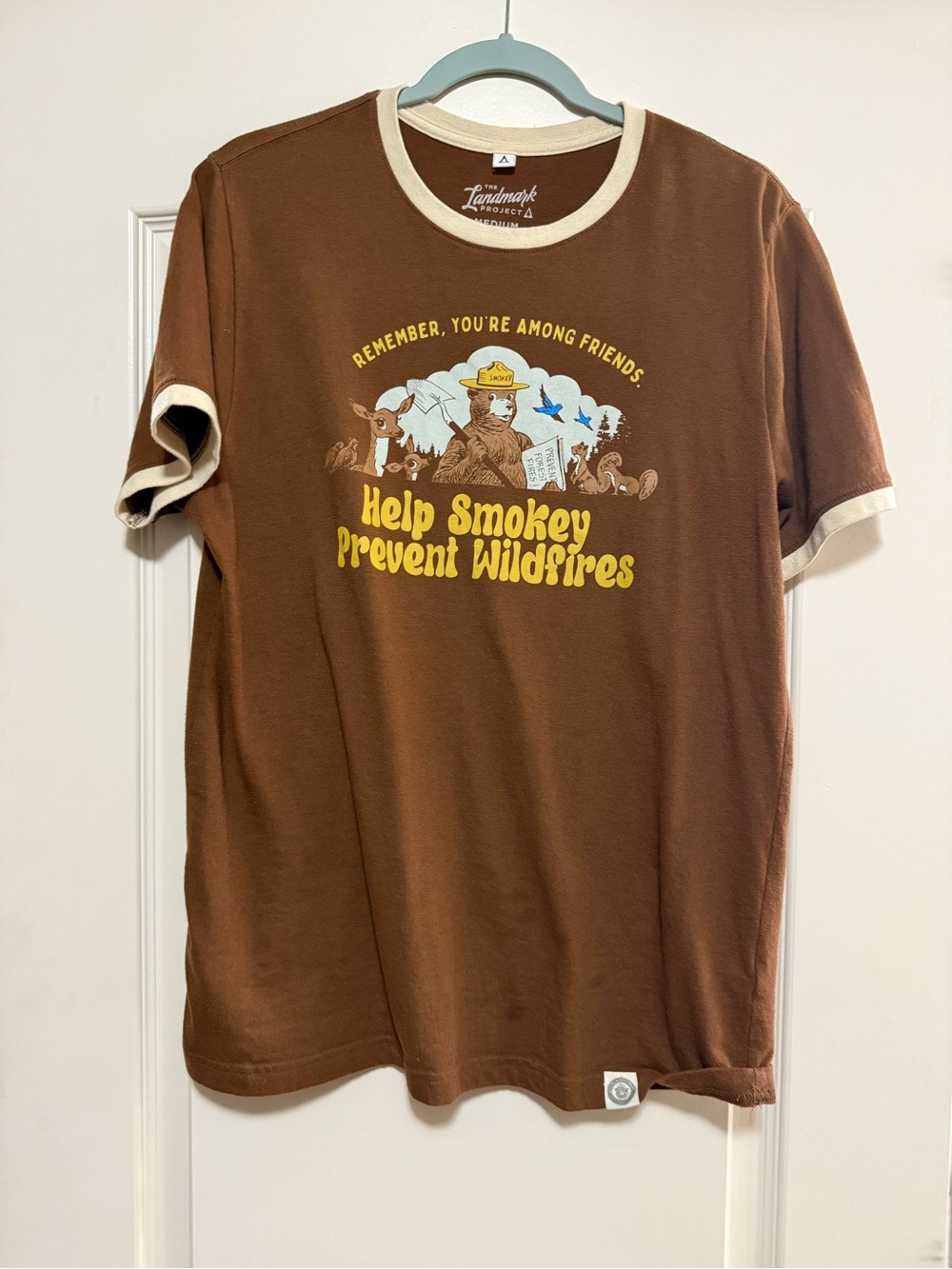 Landmark Project Smokey Bear 'Help Smokey Prevent Wildfires' Ringer Tee - Brown